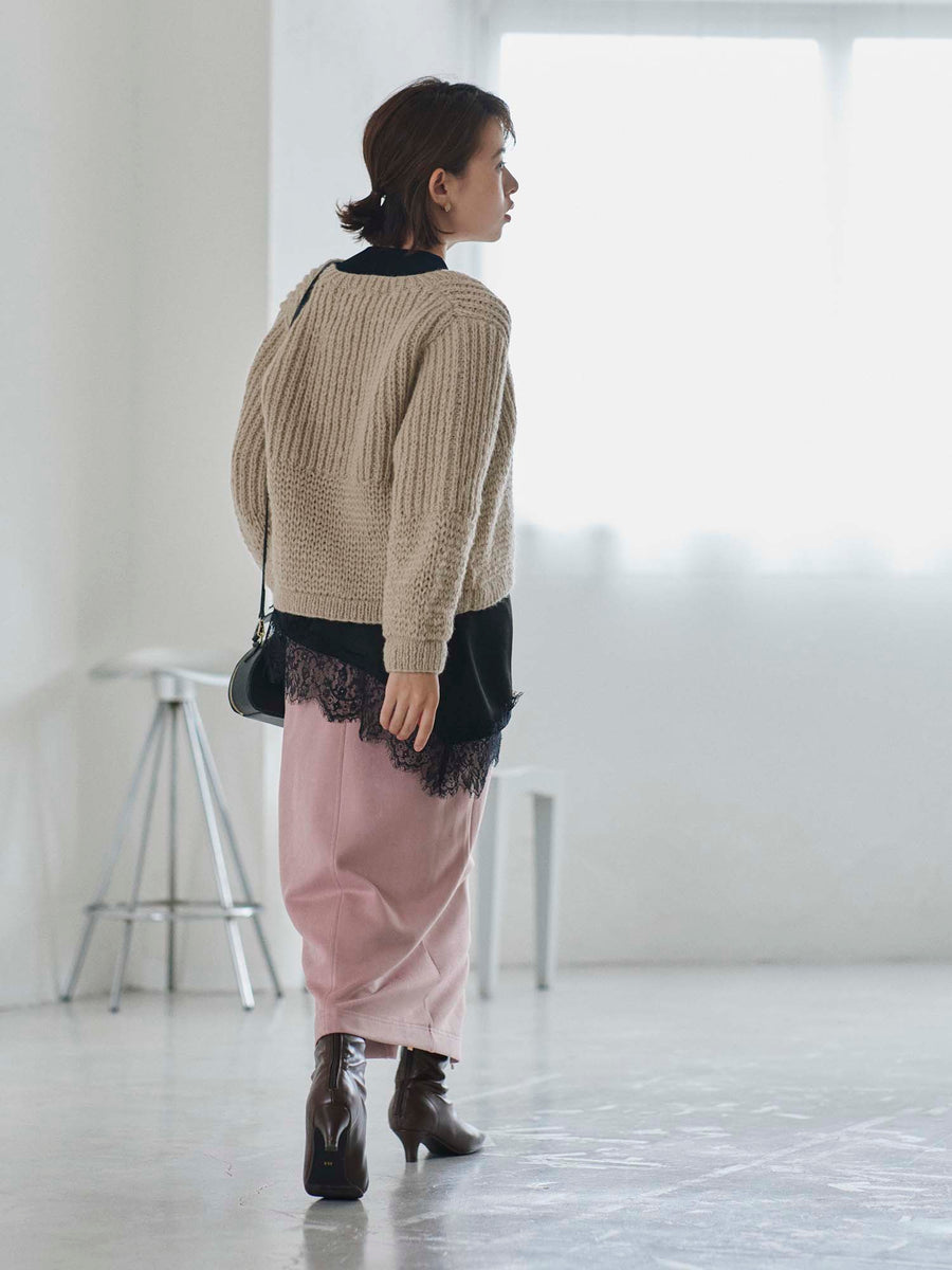 【NEPAL HAND KNIT】パターンミックスカーディガン　[通常]