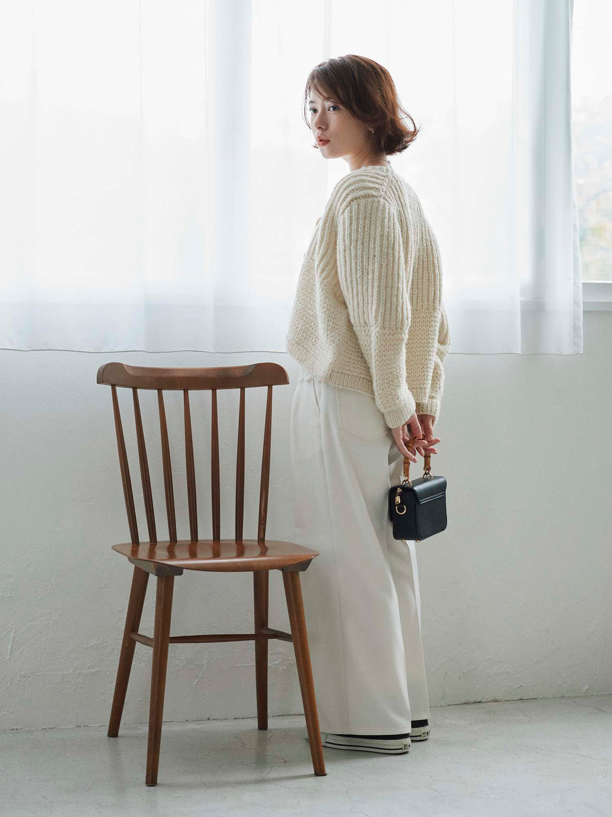 【NEPAL HAND KNIT】パターンミックスカーディガン　[通常]