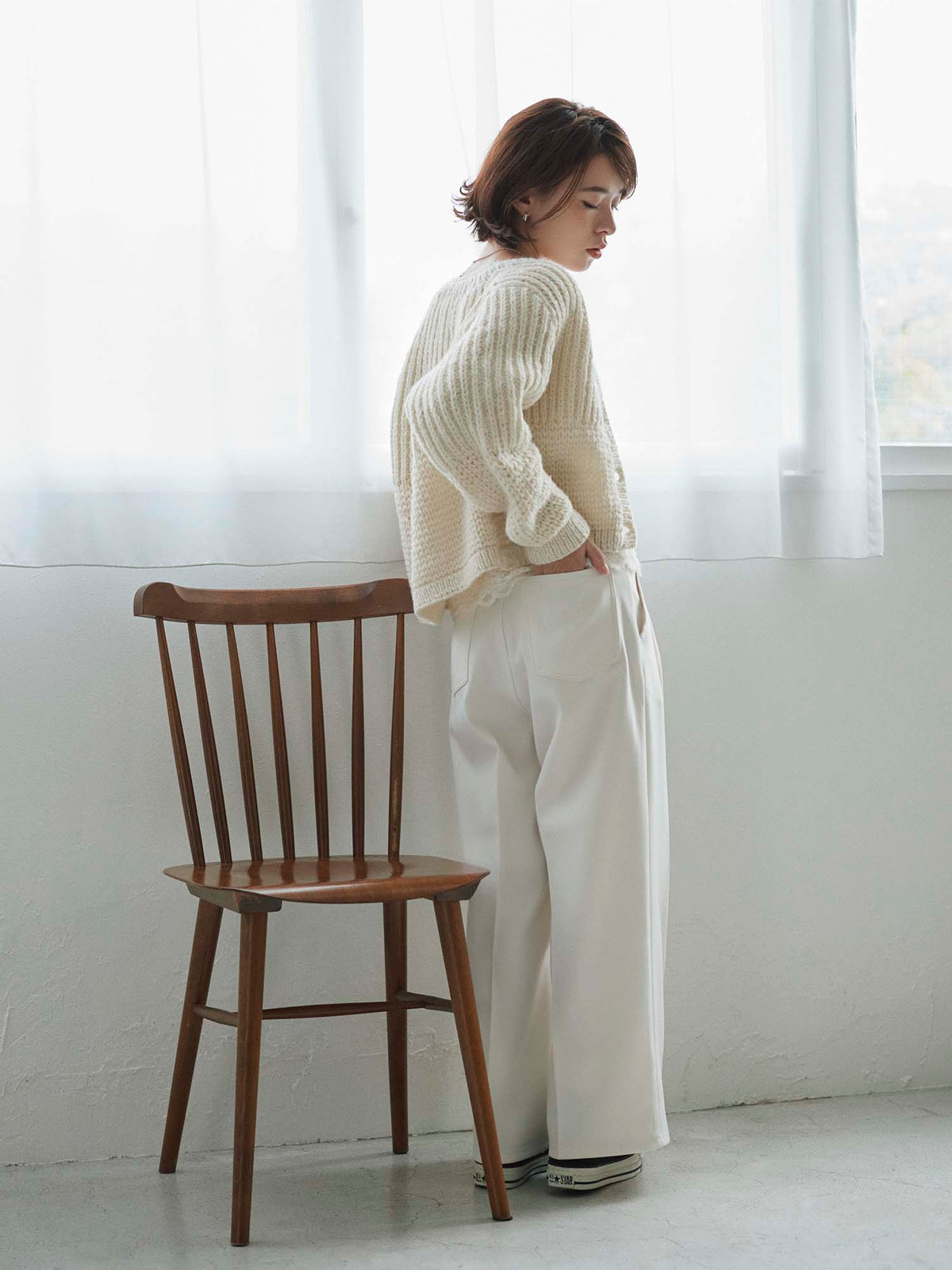 【NEPAL HAND KNIT】パターンミックスカーディガン　[通常]