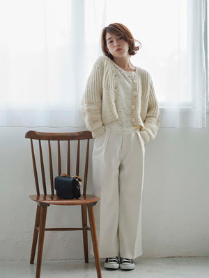 【NEPAL HAND KNIT】パターンミックスカーディガン　[通常]