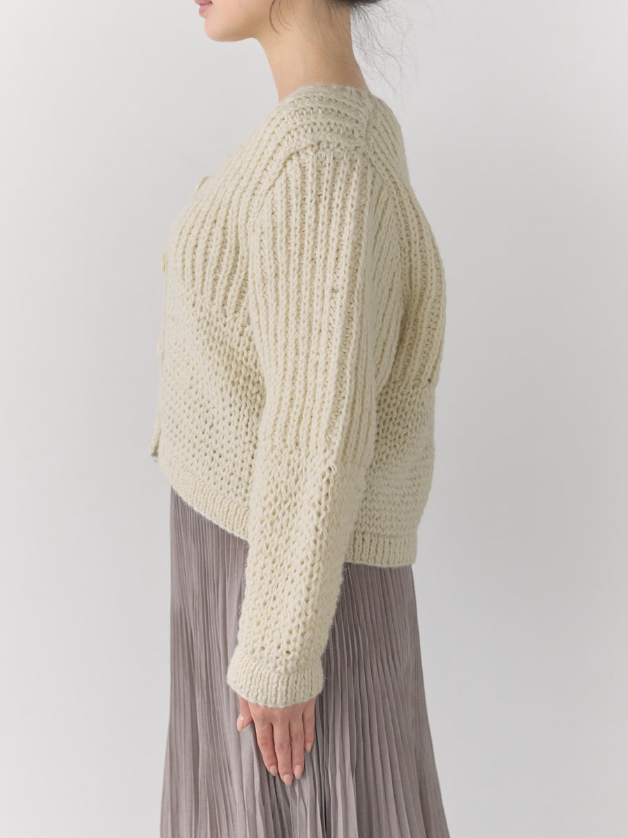 【NEPAL HAND KNIT】パターンミックスカーディガン　[通常]