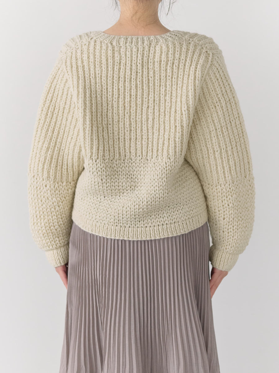 【NEPAL HAND KNIT】パターンミックスカーディガン　[通常]