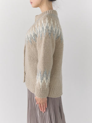 【NEPAL HAND KNIT】求心柄カーディガン　[通常]