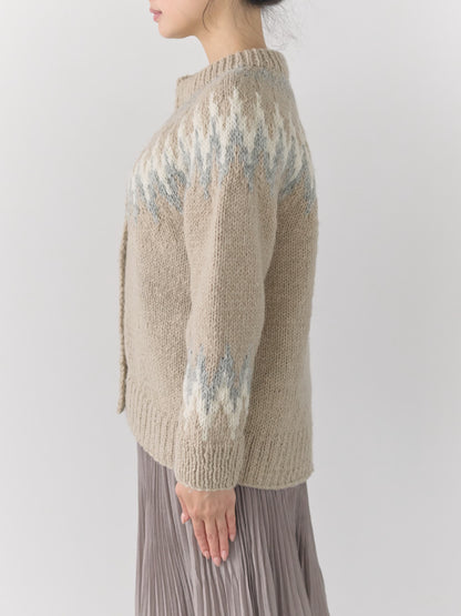 【NEPAL HAND KNIT】求心柄カーディガン　[通常]