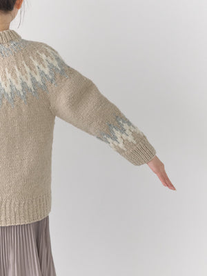【NEPAL HAND KNIT】求心柄カーディガン　[通常]