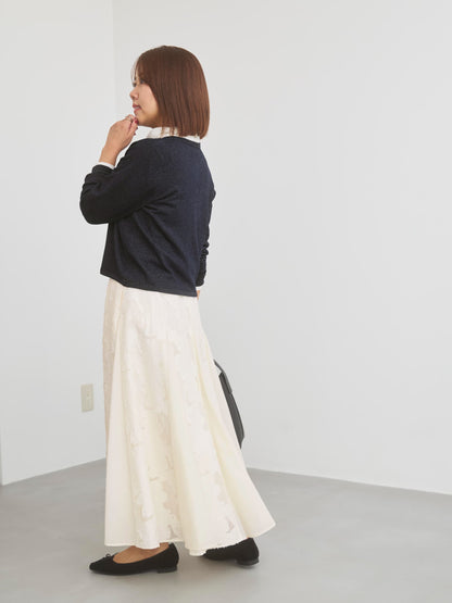 グロッシーゴールドボタンカーディガン　[通常]