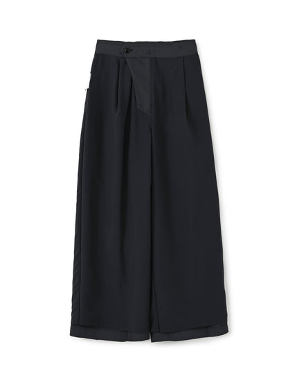 ブライトツイルタックワイドパンツ　[通常]