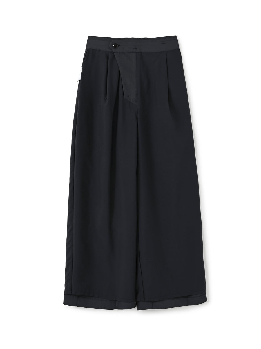 ブライトツイルタックワイドパンツ　[通常]