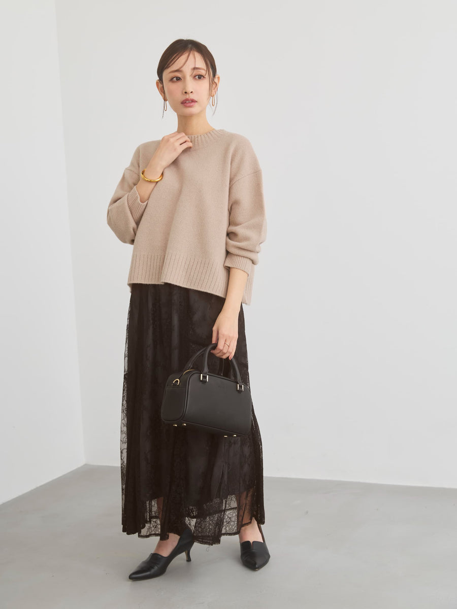 ウールカシミヤボトルネックニット　[通常]