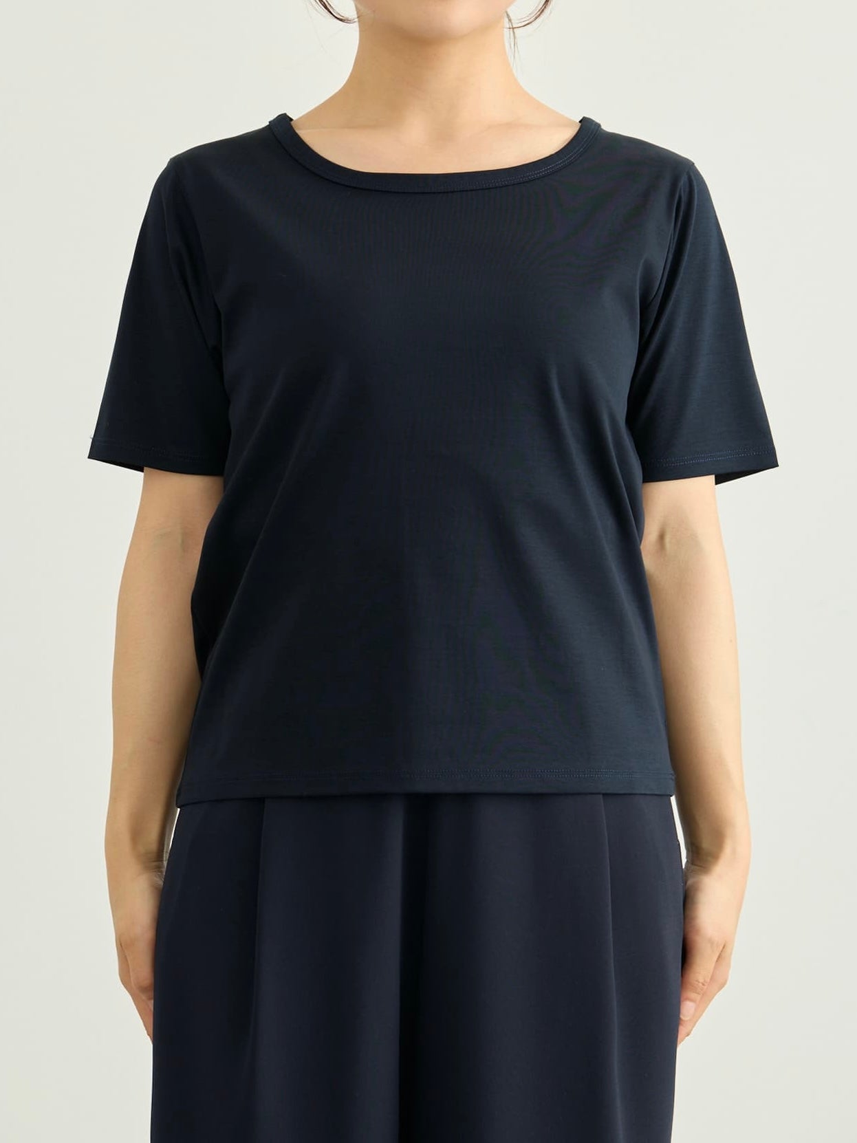接触冷感】シルケットコットンベーシックTシャツ | 小柄・低身長女性