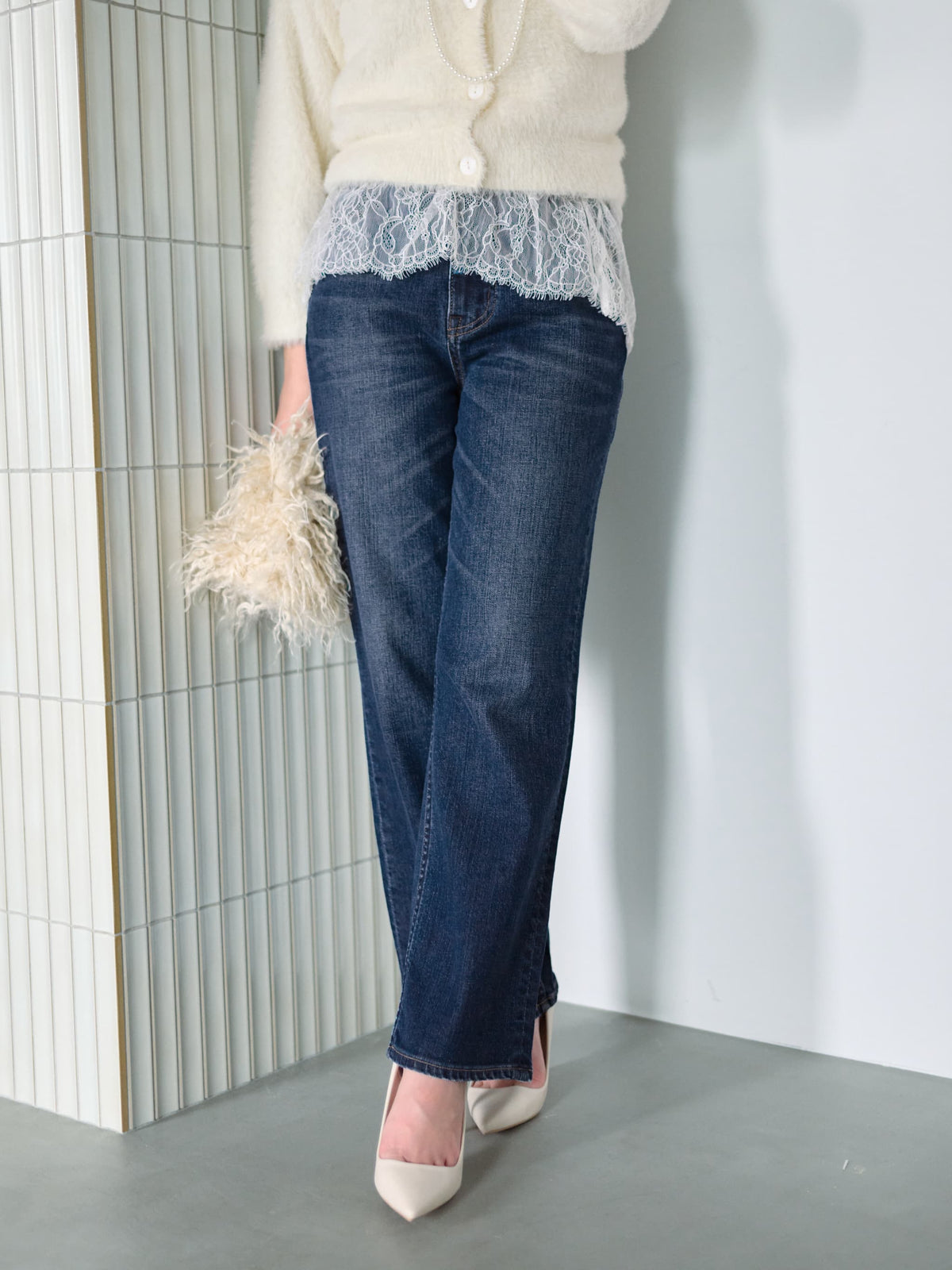 【Healthy DENIM×COHINA】Canelé ストレートデニム-short & regular 　[通常]