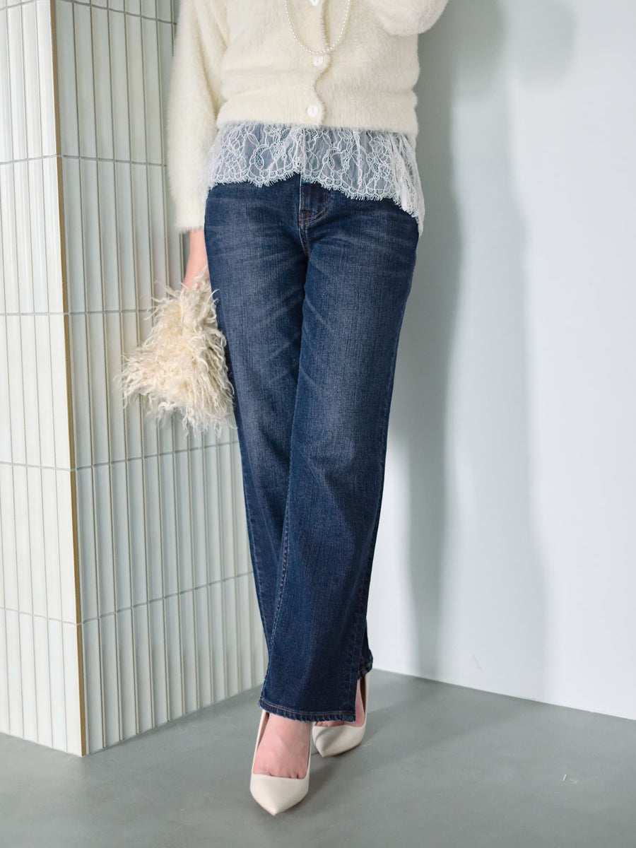 【Healthy DENIM×COHINA】Canelé ストレートデニム-short & regular 　[通常]