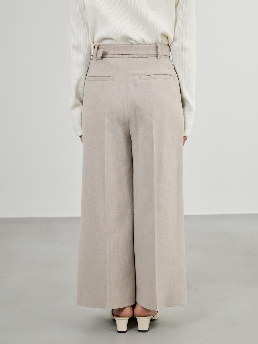 トリアセリネンライクストレートパンツ-short & regular　[通常]