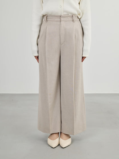 トリアセリネンライクストレートパンツ-short & regular　[通常]