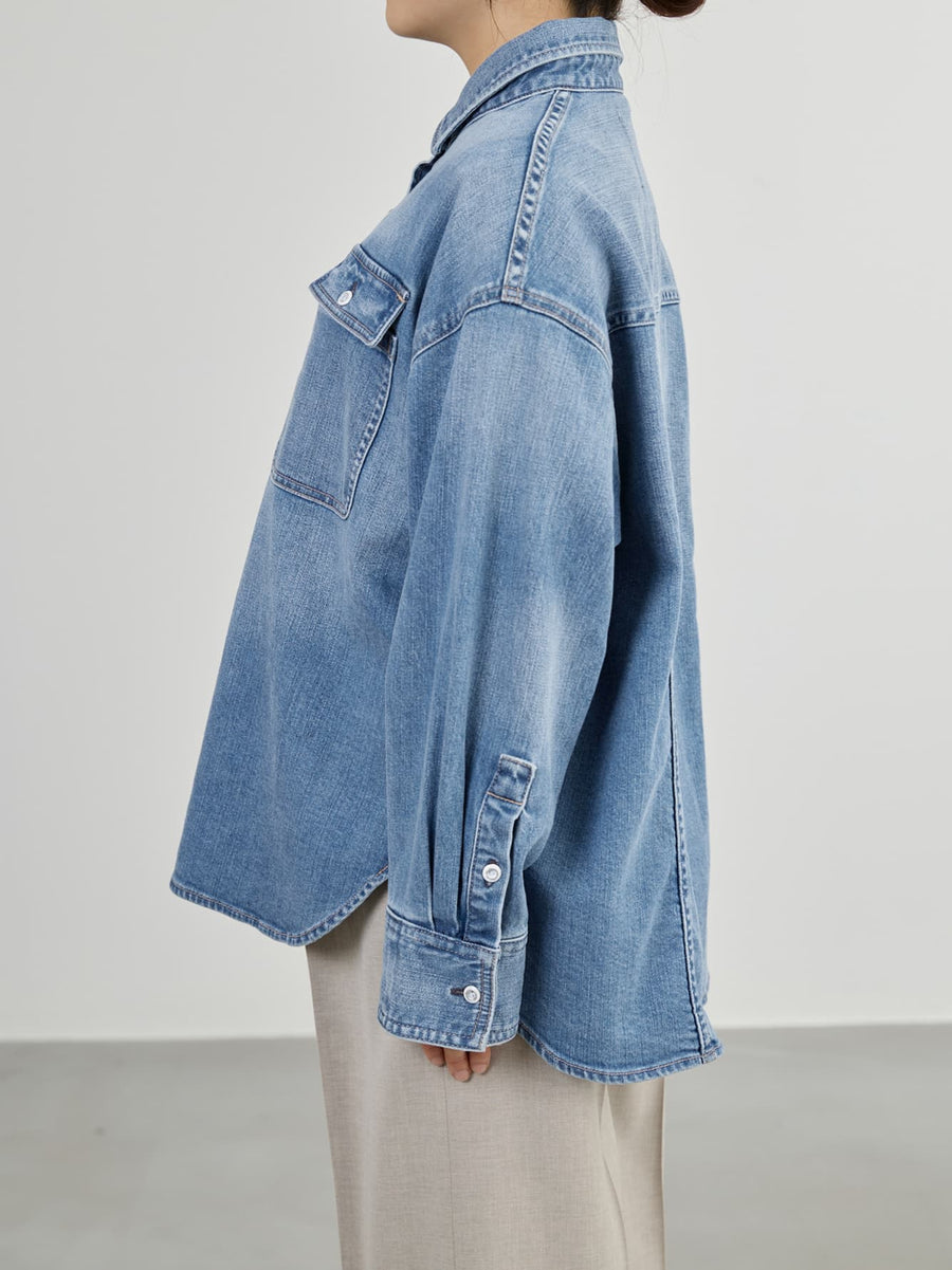 【Healthy DENIM×COHINA】LEMON BALM デニムビッグシャツ　[通常]