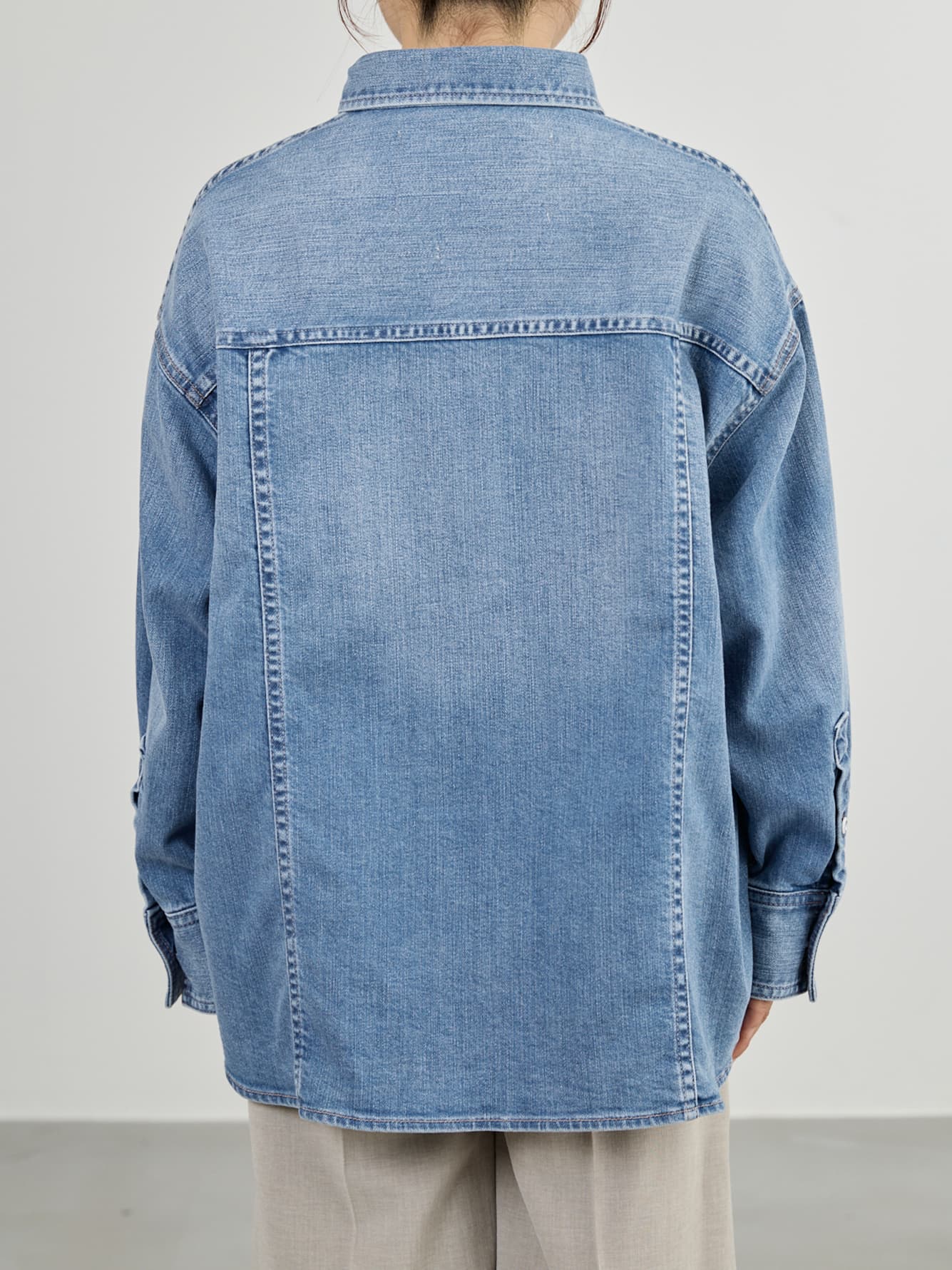 【Healthy DENIM×COHINA】LEMON BALM デニムビッグシャツ　[通常]