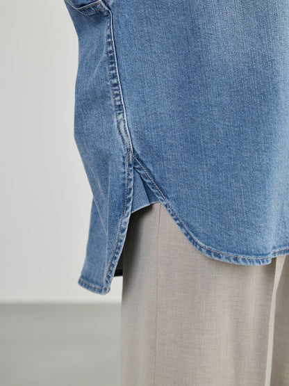 【Healthy DENIM×COHINA】LEMON BALM デニムビッグシャツ　[通常]