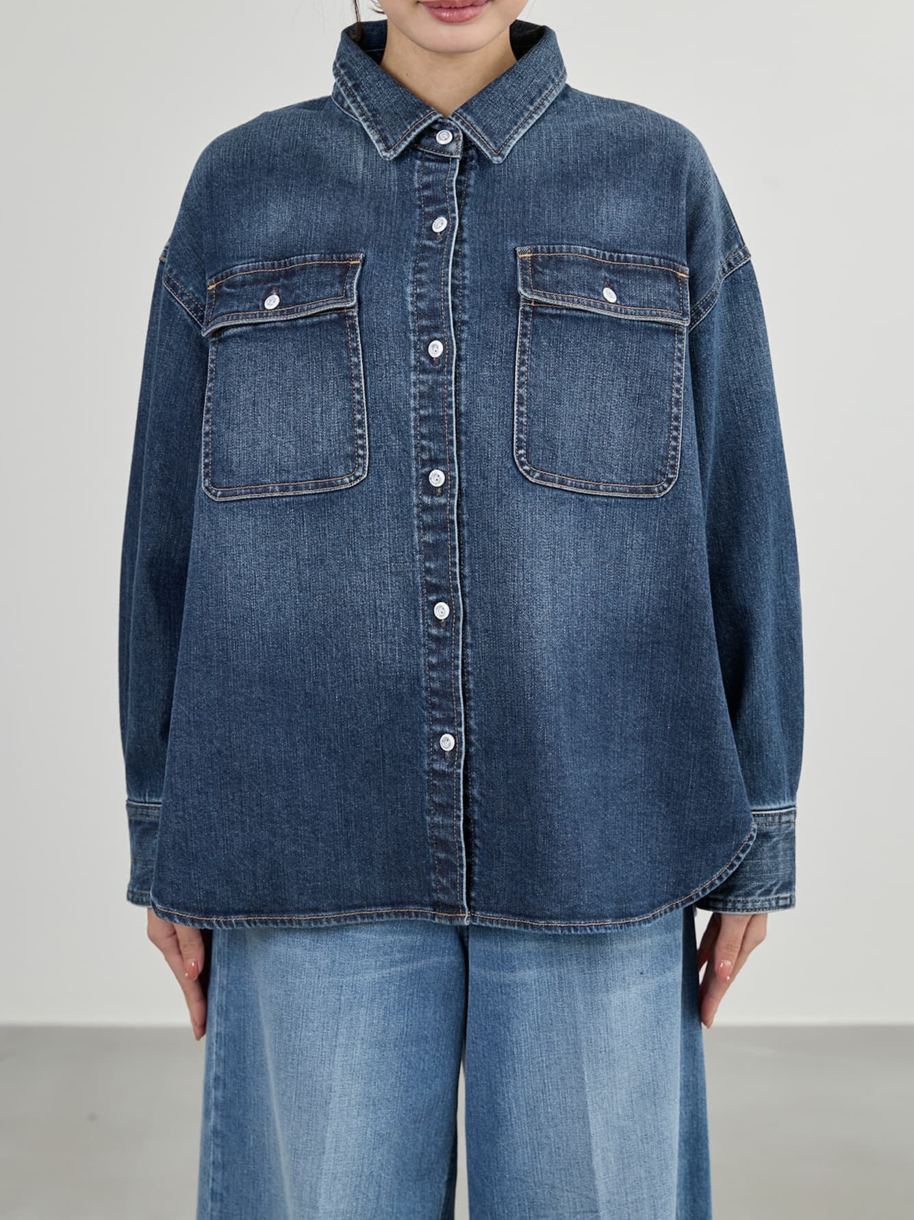 ※こちらが実物のカラーに一番お色味が近くなっております。（Dark Used）<br>149cm | B:77 W:60 H:83 股下:68.5 | ワンサイズ着用