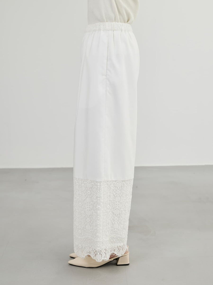 スカラップレースイージーパンツ-short & regular　[通常]