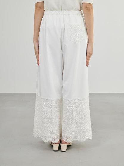 スカラップレースイージーパンツ-short & regular　[通常]