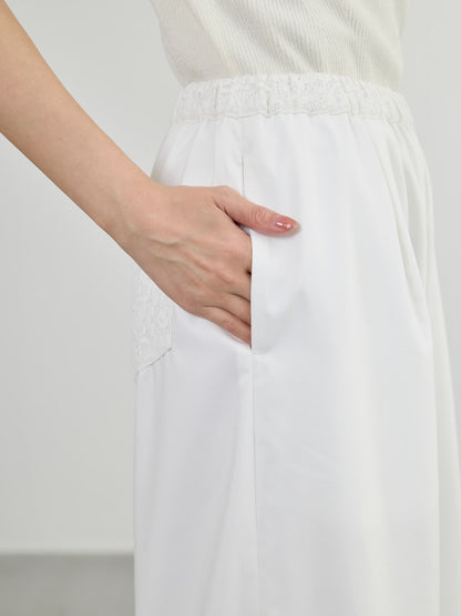 スカラップレースイージーパンツ-short & regular　[通常]