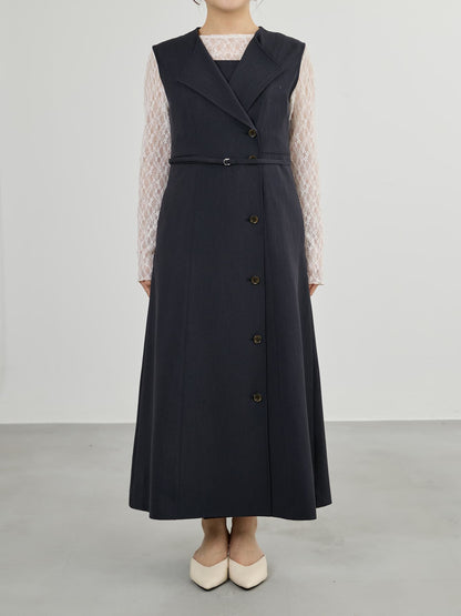 ※こちらが実物のカラーに一番お色味が近くなっております。（ネイビー）<br>143cm | B:73 W:60 H:81 股下:65  | short着用 (ヒールの高さ: 3.5cm)