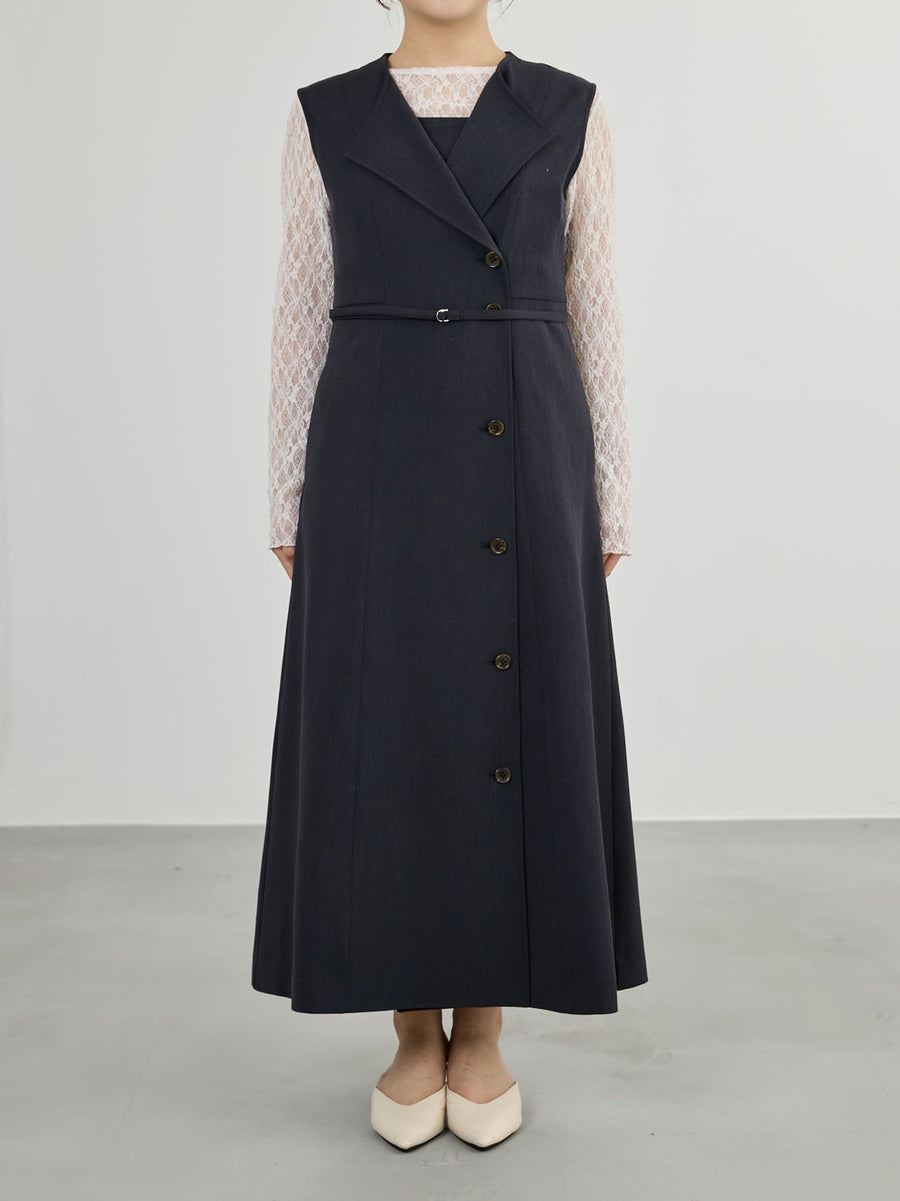 ※こちらが実物のカラーに一番お色味が近くなっております。（ネイビー）<br>143cm | B:73 W:60 H:81 股下:65  | short着用 (ヒールの高さ: 3.5cm)