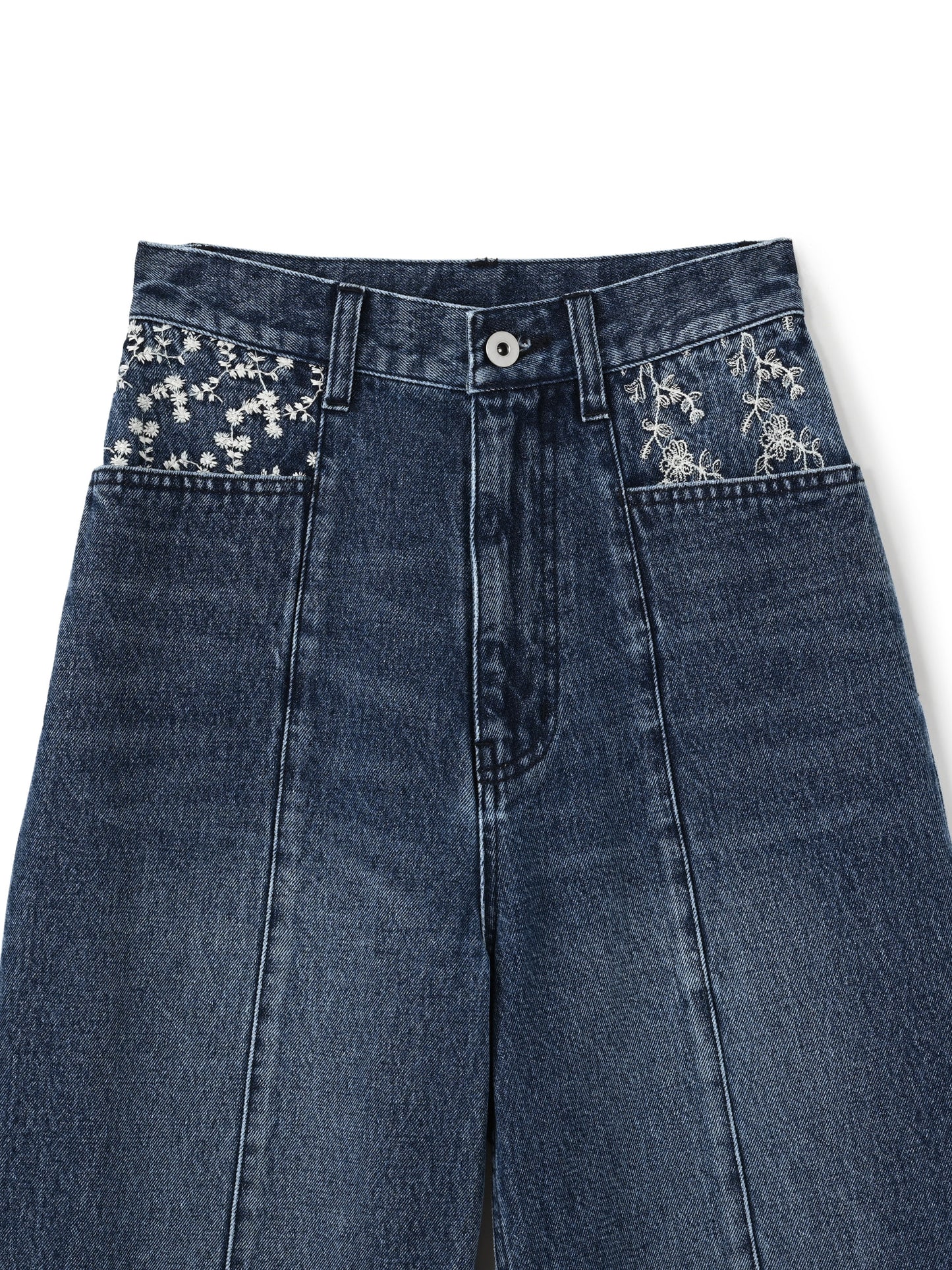 エンブロイダリーカーブデニム-short & regular　[通常]