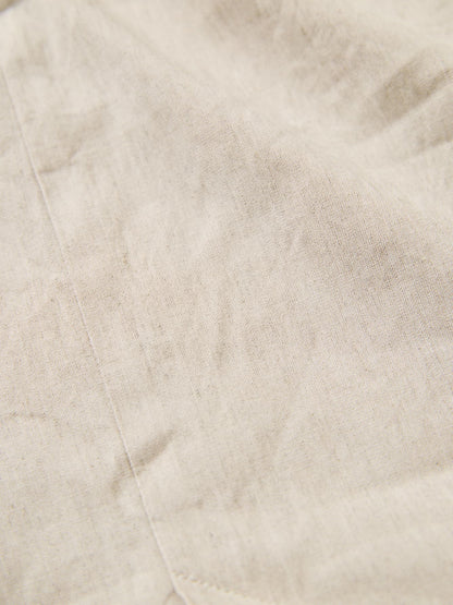 ストレッチリネンIラインスカート-short & regular　[通常]