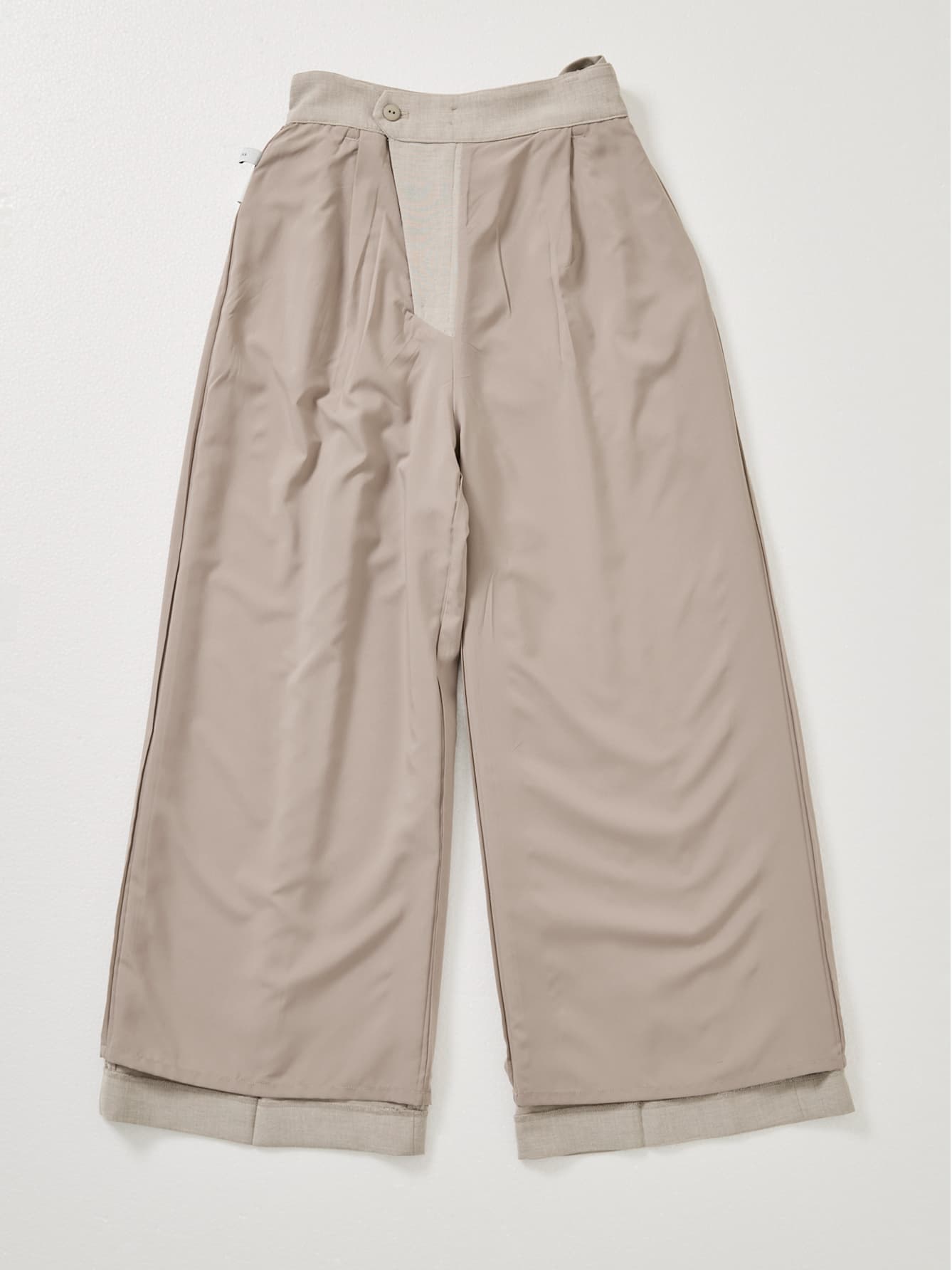 トリアセリネンライクストレートパンツ-short & regular　[通常]