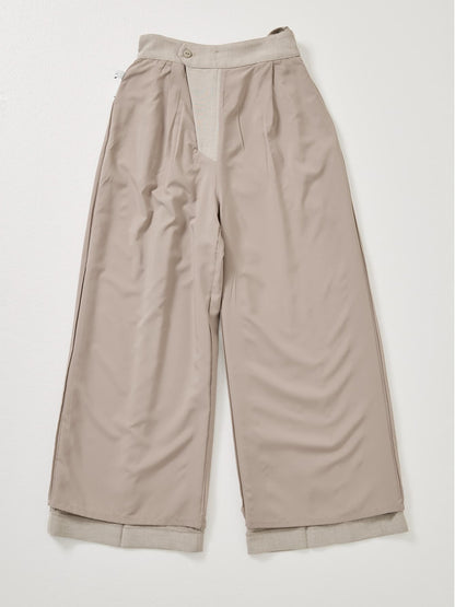 トリアセリネンライクストレートパンツ-short & regular　[通常]