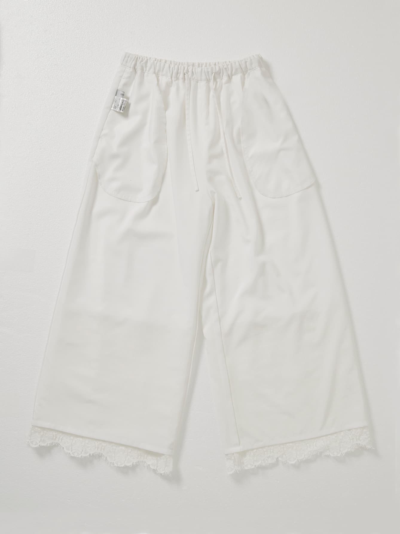 スカラップレースイージーパンツ-short & regular　[通常]