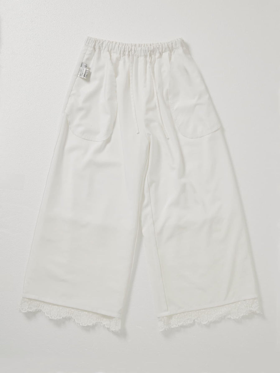 スカラップレースイージーパンツ-short & regular　[通常]