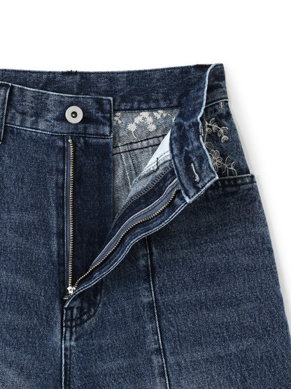 エンブロイダリーカーブデニム-short & regular　[通常]