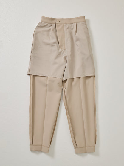 とろみワンタックテーパードパンツ-short & regular　[通常]