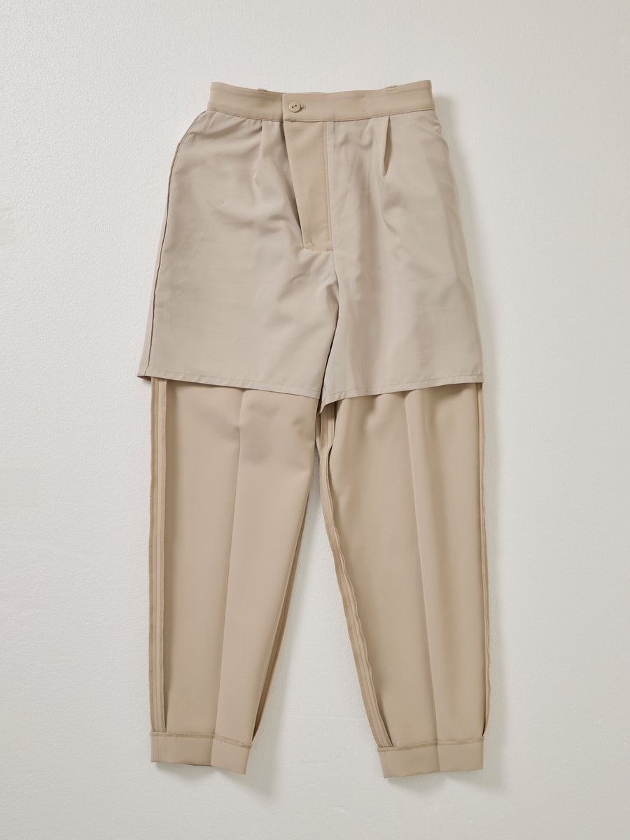 とろみワンタックテーパードパンツ-short & regular　[通常]