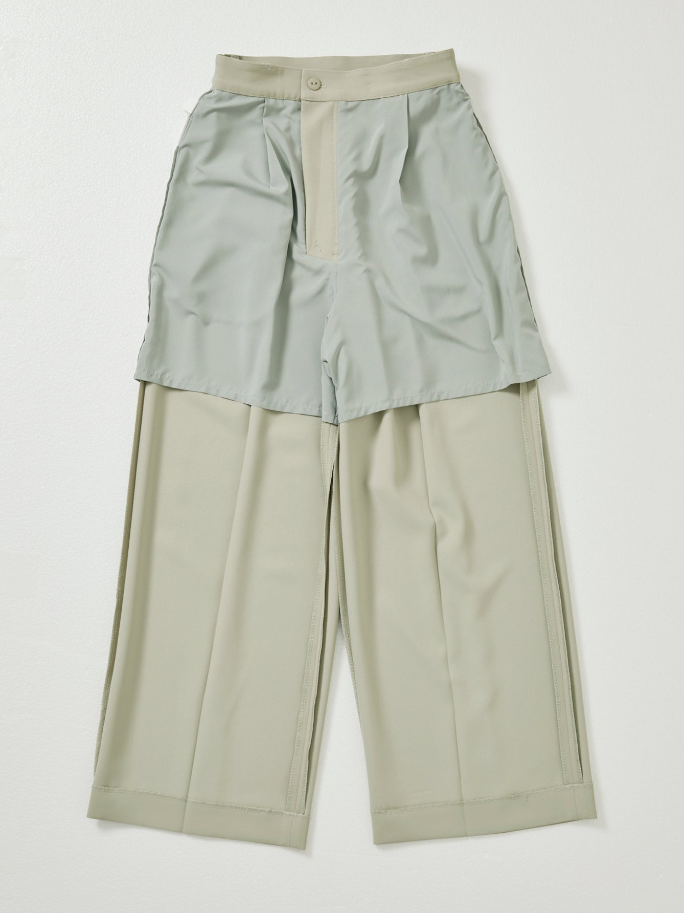 とろみワンタックストレートパンツ-short & regular　[通常]