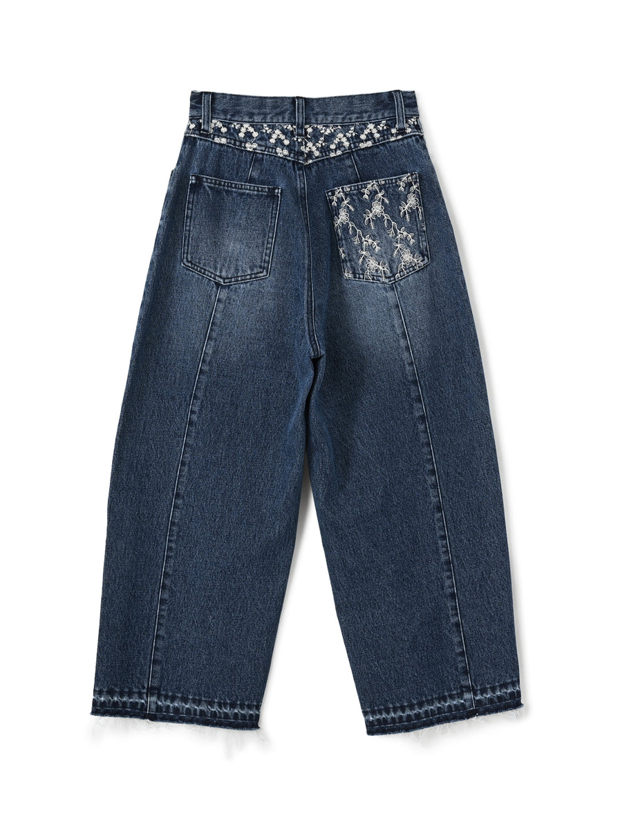 エンブロイダリーカーブデニム-short & regular　[通常]