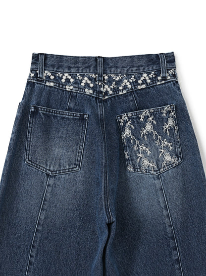 エンブロイダリーカーブデニム-short & regular　[通常]