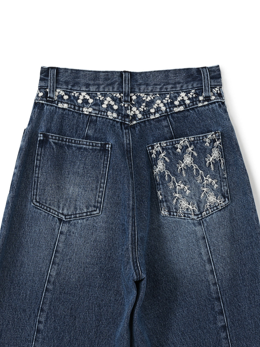 エンブロイダリーカーブデニム-short & regular　[通常]