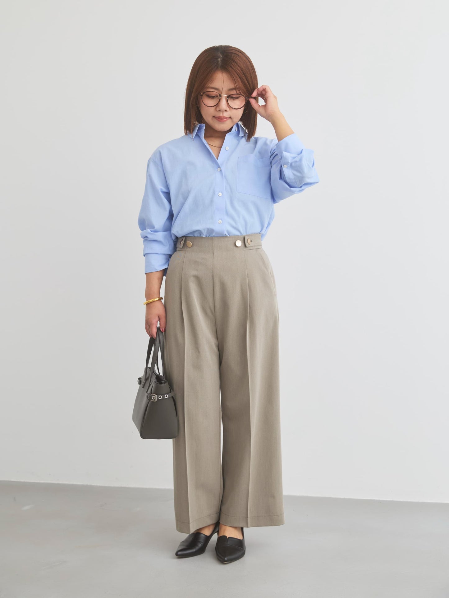 ウエストボタンマリンパンツ-short & regular　[通常]