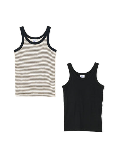 ワンサイズ / アイボリー(ボーダー)×ブラック