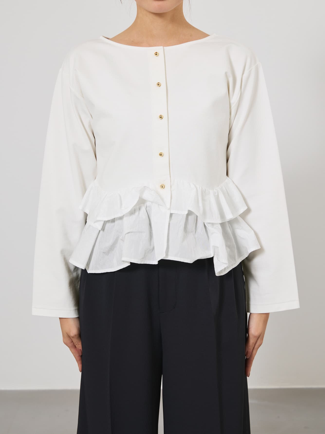 ※こちらが実物のカラーに一番お色味が近くなっております。（オフホワイト）<br>149cm | B:77 W:60 H:83 股下:68.5 | ワンサイズ着用