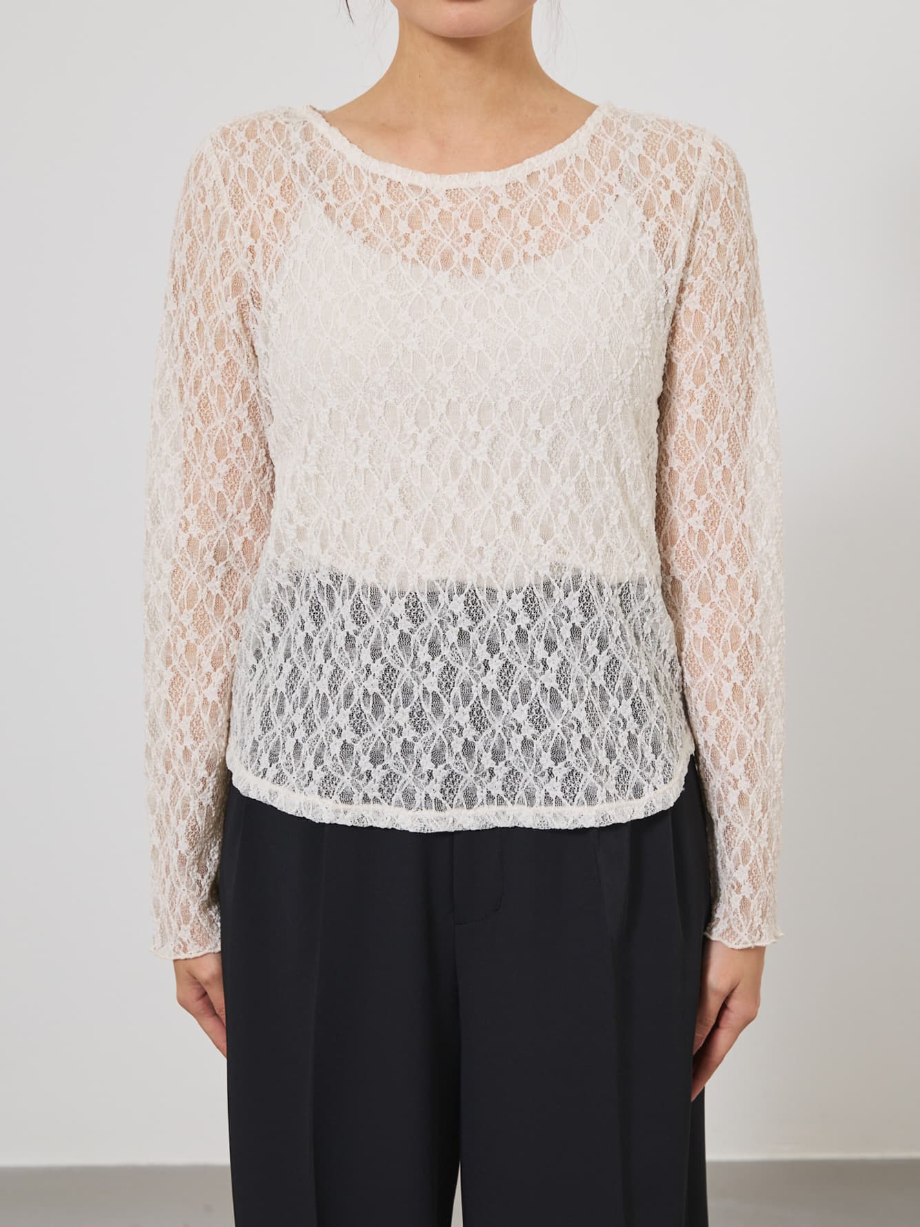 ※こちらが実物のカラーに一番お色味が近くなっております。（アイボリー）<br>149cm | B:77 W:60 H:83 股下:68.5 | ワンサイズ着用