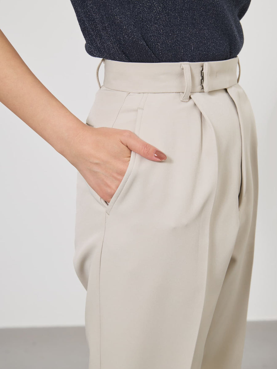 とろみワンタックテーパードパンツ-short & regular　[通常]