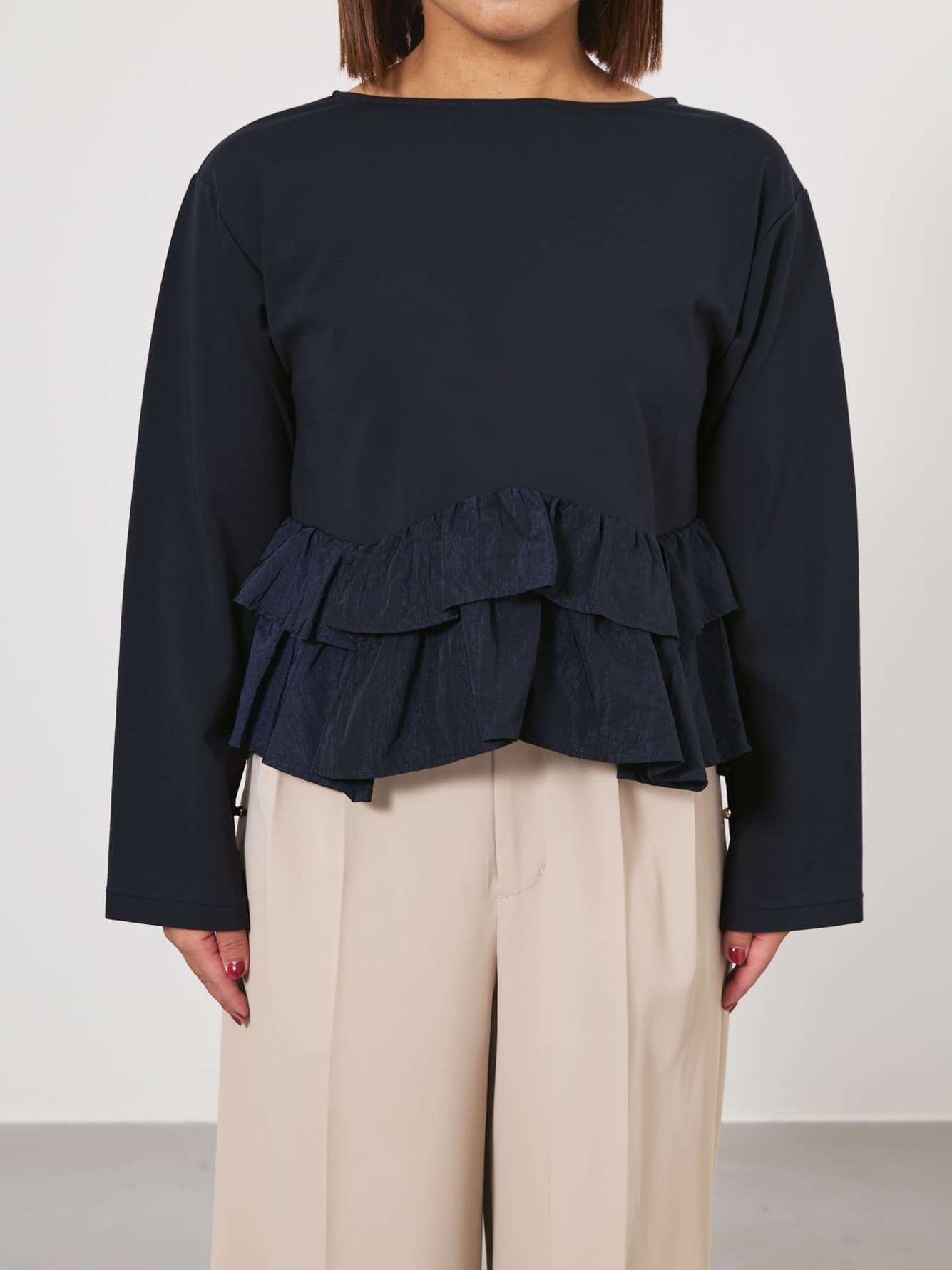 2wayフリルペプラムトップス　 ¥9,900 COHINA コヒナ 2wayフリルペプラムトップス | 小柄・低身長女性向けファッション通販