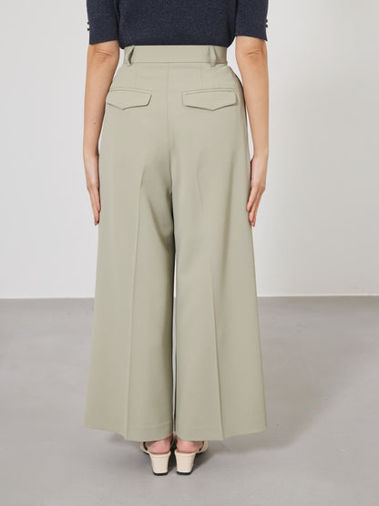 とろみツータックワイドパンツ-short & regular　[通常]