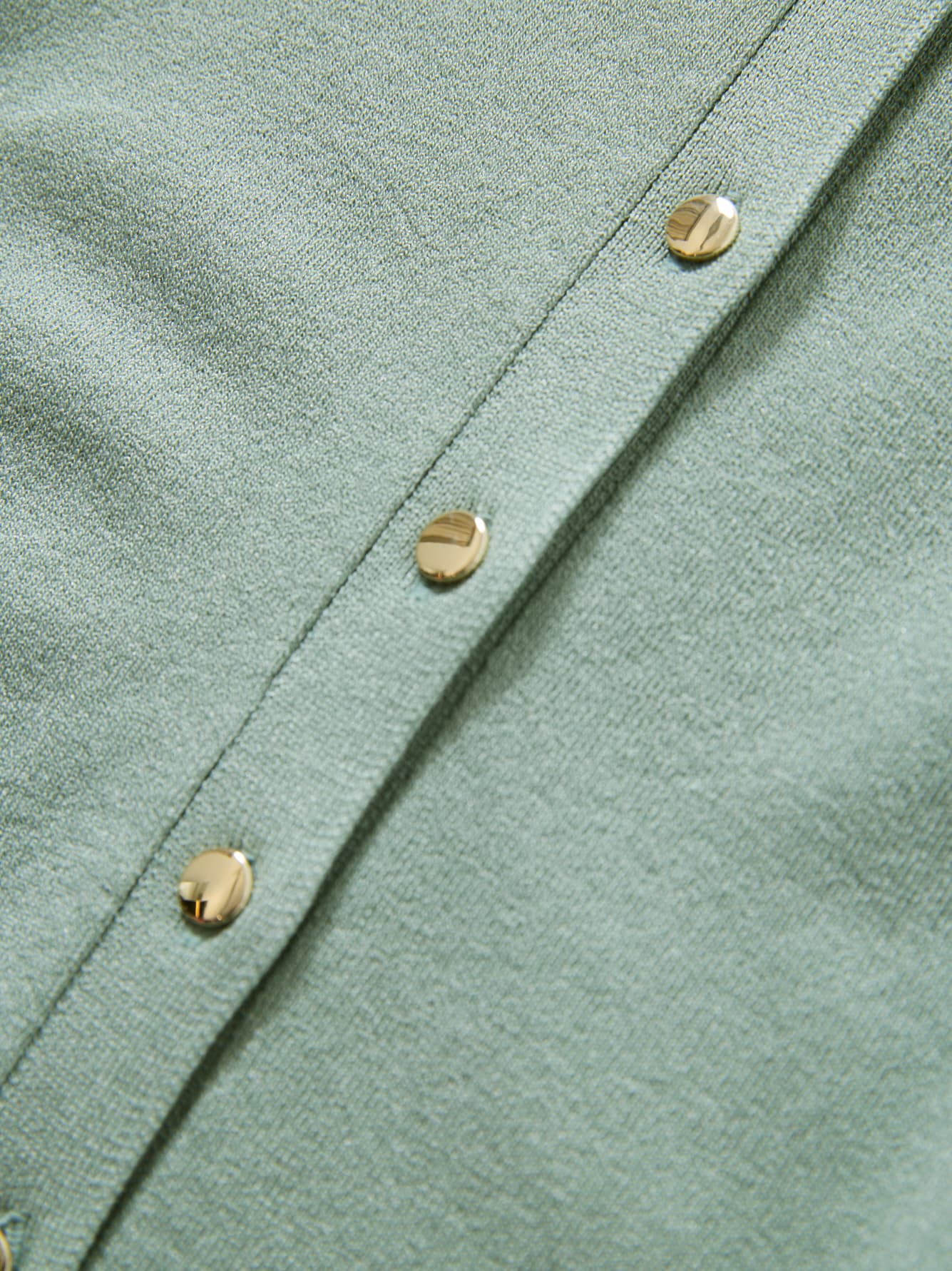 グロッシーゴールドボタンカーディガン　[通常]