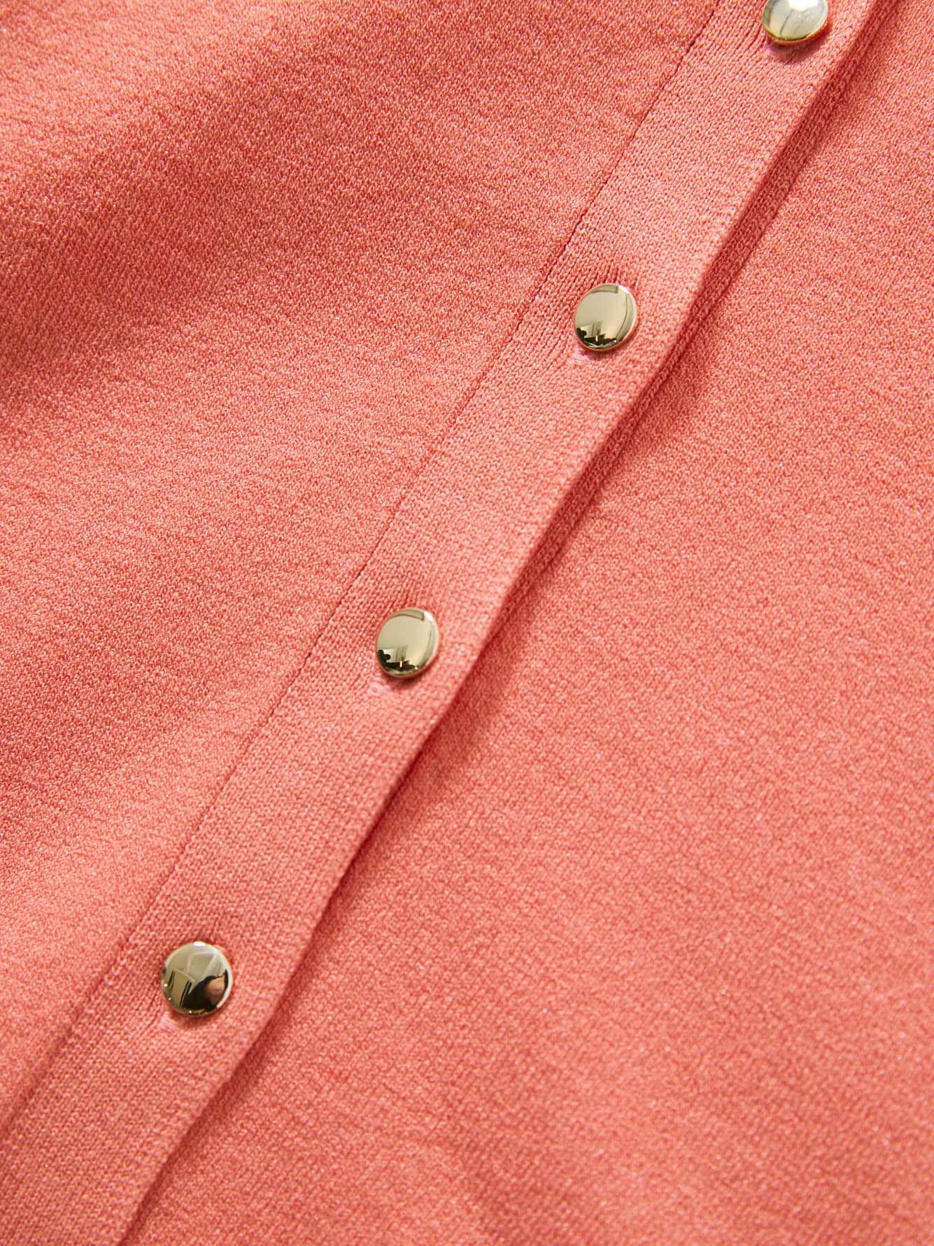 グロッシーゴールドボタンカーディガン　[通常]