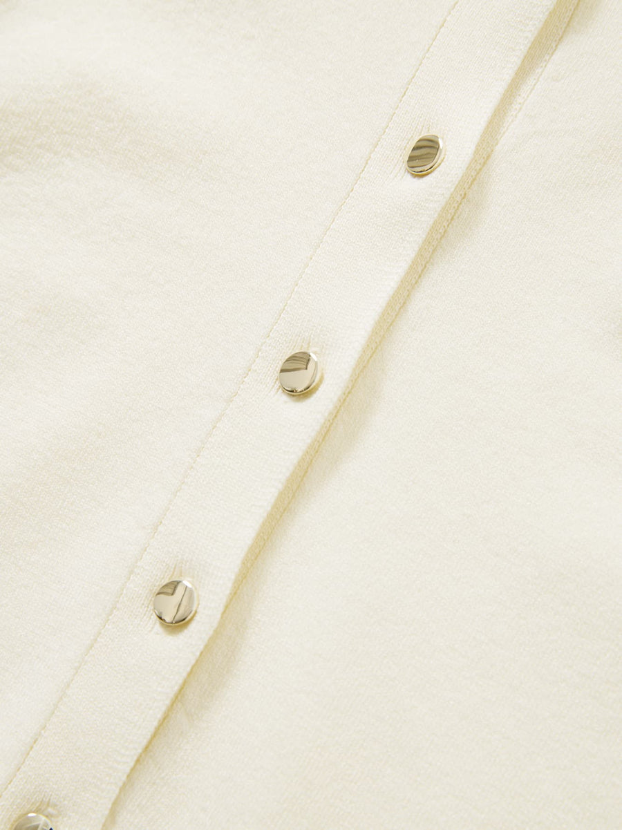 グロッシーゴールドボタンカーディガン　[通常]